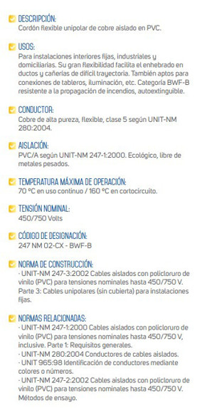 Imagen de ROLLO 100MTS CABLE 10MM AZUL UNIPOLAR